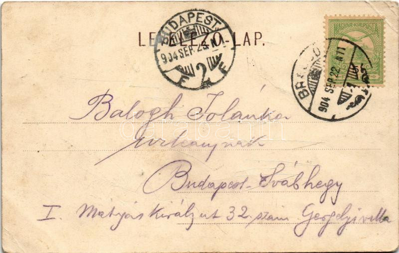 1904 Brassó, Kronstadt, Brasov; látkép / general view (Rb) - Image 2