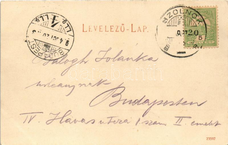 1904 Szolnok, látkép, utca. Ragács Gyula felvétele - Image 2