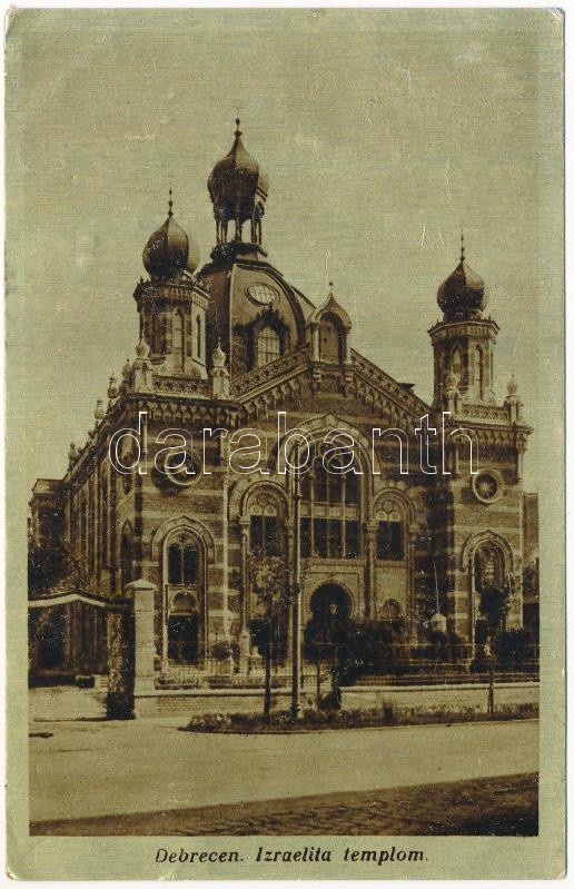 1943 Debrecen, Izraelita templom, zsinagóga. Bocskay kiadása / synagogue / Jüdischer Tempel (EK)