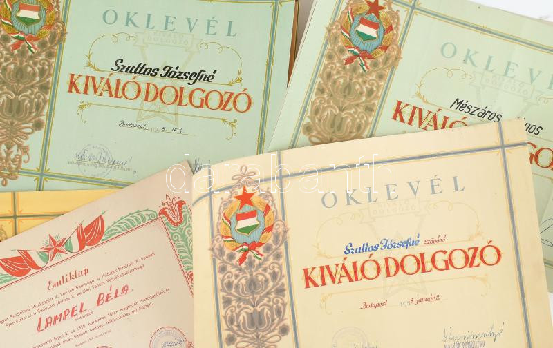 cca 1960-1980 14 db szocreál oklevél jó állapotban - Image 2