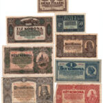 1920-1923. 20f + 50f + 1K + 2K + 10K + 20K + 50K Orell Füssli Zürich nyomdahely jelöléssel + 100K T:III-III-