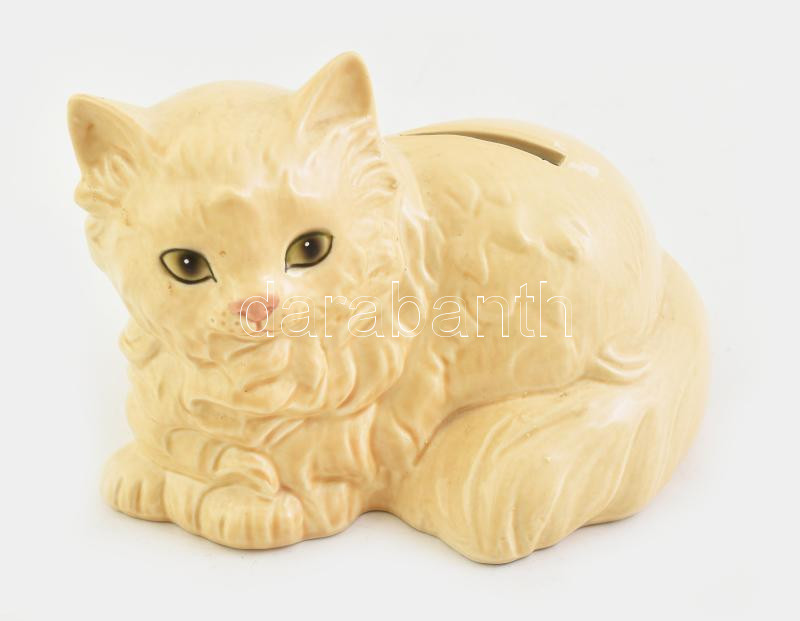 Goebel macskás porcelán persely. Jelzett, hibátlan 12x9 cm