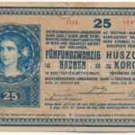 1918. 25K '1112' 2mm, hullámos hátlappal T:III,III- folt, kis szakadás, nagyobb tűly. Adamo K22B