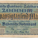 Német Birodalom / Bajorország 1923. 20.000M T:III German Empire / Bavaria 1923. 20.000 Mark C:F Krause P#?S926