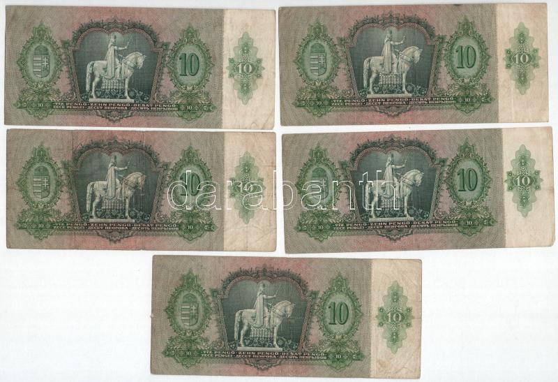 1936. 10P (5x) T:III,III- Adamo P9 - Image 2
