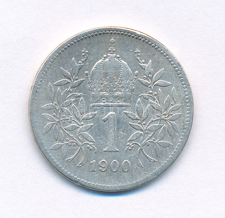 Ausztria 1900. 1K Ag 'Ferenc József' T:3 Austria 1900. 1 Corona Ag 'Franz Joseph' C:F Krause KM#2804 - Image 2