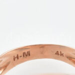 Arany (Au) 14K rosegold gyűrű gyémántokkal kirakva, 1,2 ct, méret: 54, bruttó: 7,6 g - Image 3