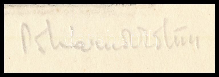 Pohárnok Zoltán (1905-1976): Női portré. Rézkarc, papír, jelzett. Kissé foltos. 9x6 cm - Image 2