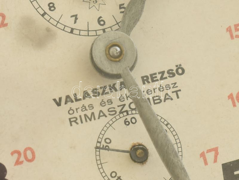 Valaszkai Rezső Rimaszombat, vekker, működik, kopásokkal, m: 16,5 cm - Image 3