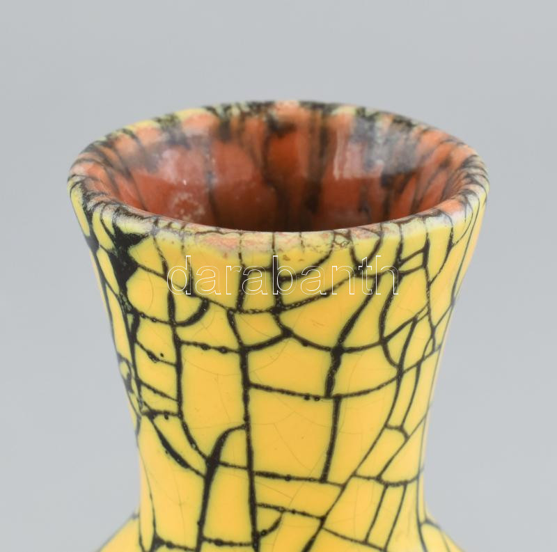 Gorka Géza iparművészeti kerámia váza, jelzett, hibátlan, m: 16,5 cm - Image 2