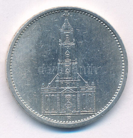 Német Harmadik Birodalom 1935A 5M Ag 'Garnisonkirche' T:2,2- German Third Reich 1935A 5 Reichsmark Ag 'Garnisonkirche' C:XF,VF Krause KM#83