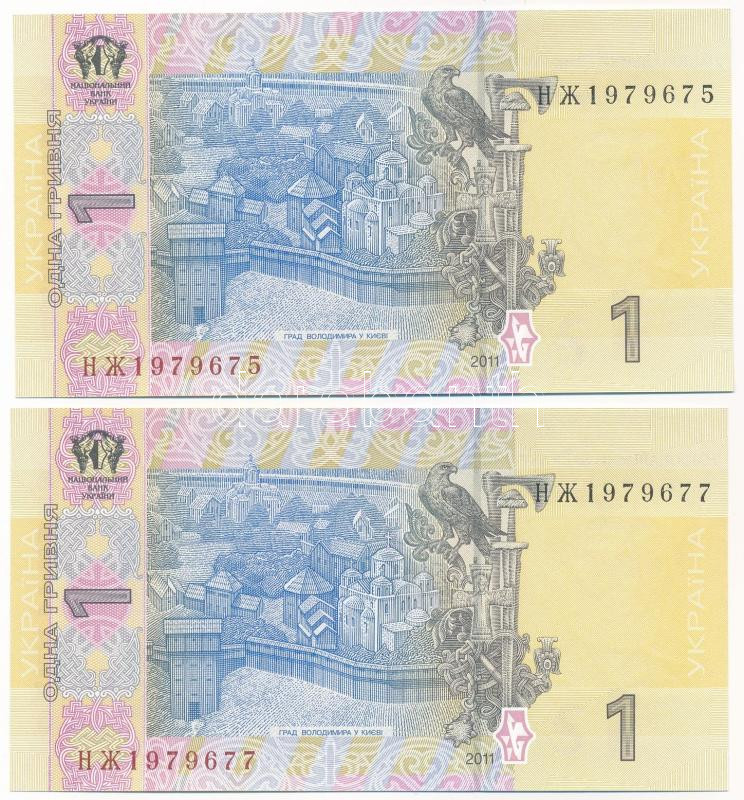 Ukrajna 2011. 1H (7x) T:1 Ukraine 2011. 1 Hryvnia (7x) T:UNC - Image 3