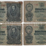 1930. 20P (4x) T:III,III- Hungary 1930. 20 Pengő (4x) C:F,VG Adamo P11
