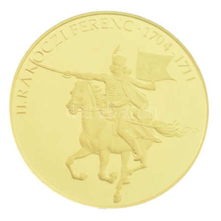 2020. 'II. Rákóczi Ferenc' Au kétoldalas emlékérem kapszulában, tokjában, tanúsítvánnyal (0,5g/0.999/13.92mm) T:PP Hungary 2020. 'II. Rákóczi Ferenc' Au two-sided commemorative medallion in capsule, in case and with certificate