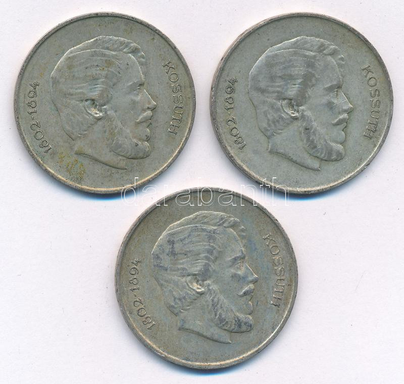 1947. 5Ft Ag 'Kossuth' (3x) T:2- patina Adamo F8.1