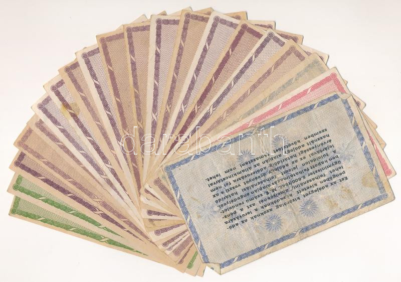 1946. 50.000AP (2db) + 100.000AP (15db) + 500.000AP (vízjeles papír, sorszámozott) + 1.000.000AP + 10.000.000AP T:II--III- - Image 2