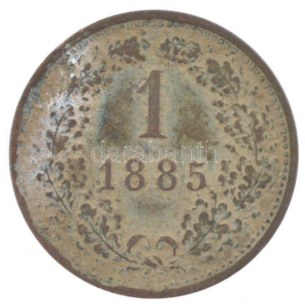 Ausztria 1885. 1kr Cu T:2 patina, korrózió Austria 1885. 1 Kreuzer Cu C:XF patina, corrosion