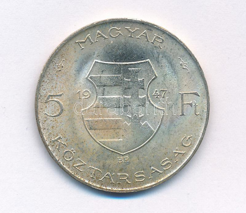 1947. 5Ft Ag 'Kossuth' T:1- patina Adamo F8.1 - Image 2