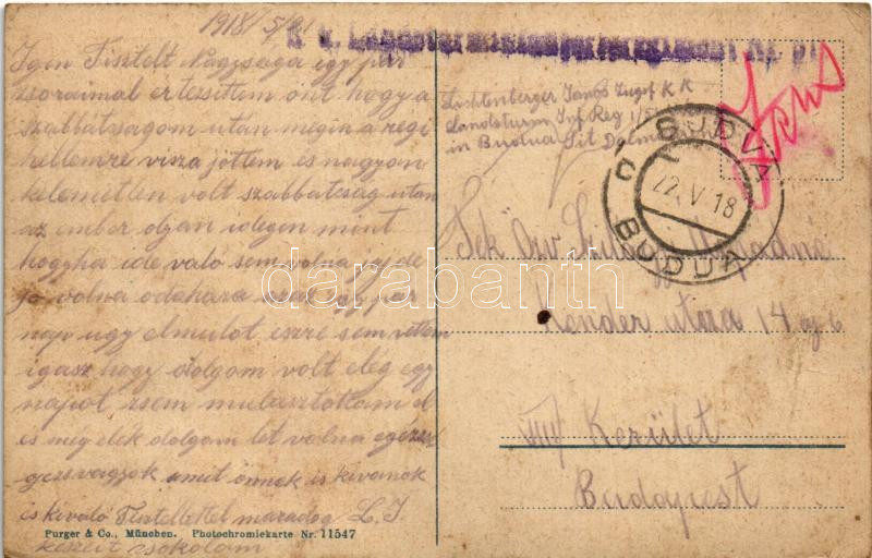 1918 Budva, Budua (Dalmatia); (wet corner) - Image 2
