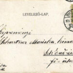 1904 Boldog Újévet! / New Year greeting art postcard with post carriage in winter (szakadás / tear) - Image 2