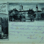 1899 (Vorläufer) Győr, Kisfaludy szobor, Püspökvár. Berecz Viktor kiadása. Art Nouveau (fl)
