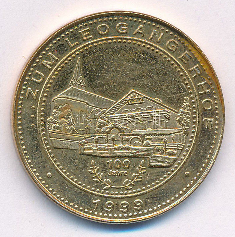 Ausztria 1999. 'Leogangerhof 100' kétoldalú bronz emlékérem (30mm) T:1- (PP) patina Austria 1999. 'Vom Dorfwirt / Zum Leogangerhof - 100 Jahre' two sided commemorative medallion C:AU (PP) patina