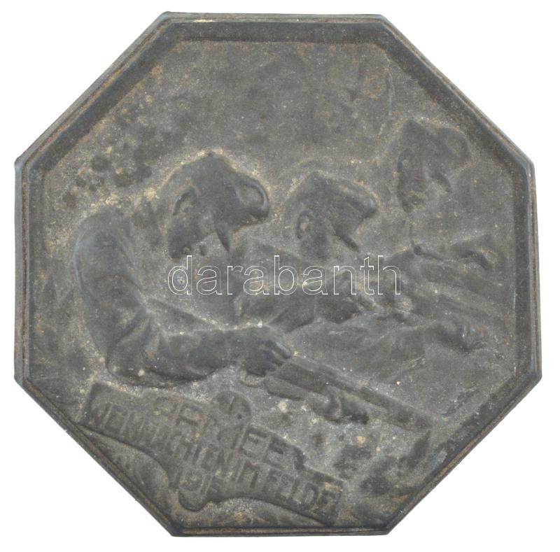 Osztrák-Magyar Monarchia 1915. 'Isonzó Hadsereg - Karácsony a fronton' Zn sapkajelvény (38mm) T:2- Austro-Hungarian Monarcy 1915. 'Isonzo Armee - Weihnachten Im Felde' Zn cap badge (38mm) C:VF