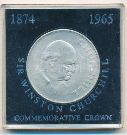 Nagy-Britannia 1965. 1C Cu-Ni 'II. Erzsébet / Churchill' műanyag dísztokban T:1 United Kingdom 1965. 1 Crown Cu-Ni 'Elizabeth II / Churchill' in plastic display case C:UNC Krause KM#910