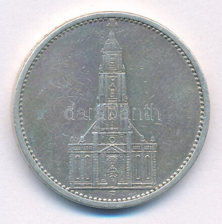 Német Harmadik Birodalom 1934A 5M Ag 'Garnisonkirche' T:2,2- German Third Reich 1934A 5 Reichsmark Ag 'Garnisonkirche' C:XF,VF Krause KM#83