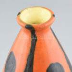 Tófej retró mázas kerámia váza, jelzés nélkül, minimális kopással, m: 31,5 cm - Image 2