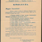 cca 1930 Országos Baross Szövetség fajvédő szórólap