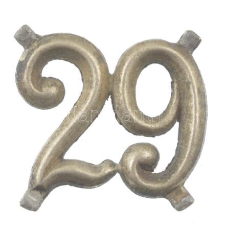 DN '29' áttört fém jelvény T:1- hiányzó függesztés