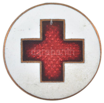 DN. 'Vöröskereszt' zománcozott bronz jelvény (22mm) T:1- Hungary ~1940. 'Red Cross' enamelled bronze badge with (22mm) C:AU