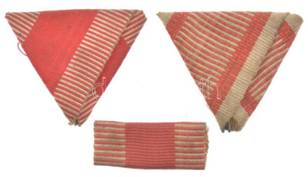 ~1900-1910. 'Károly Csapatkereszt' mellszalag és szalagsáv + 'Hadiérem' mellszalag T:2