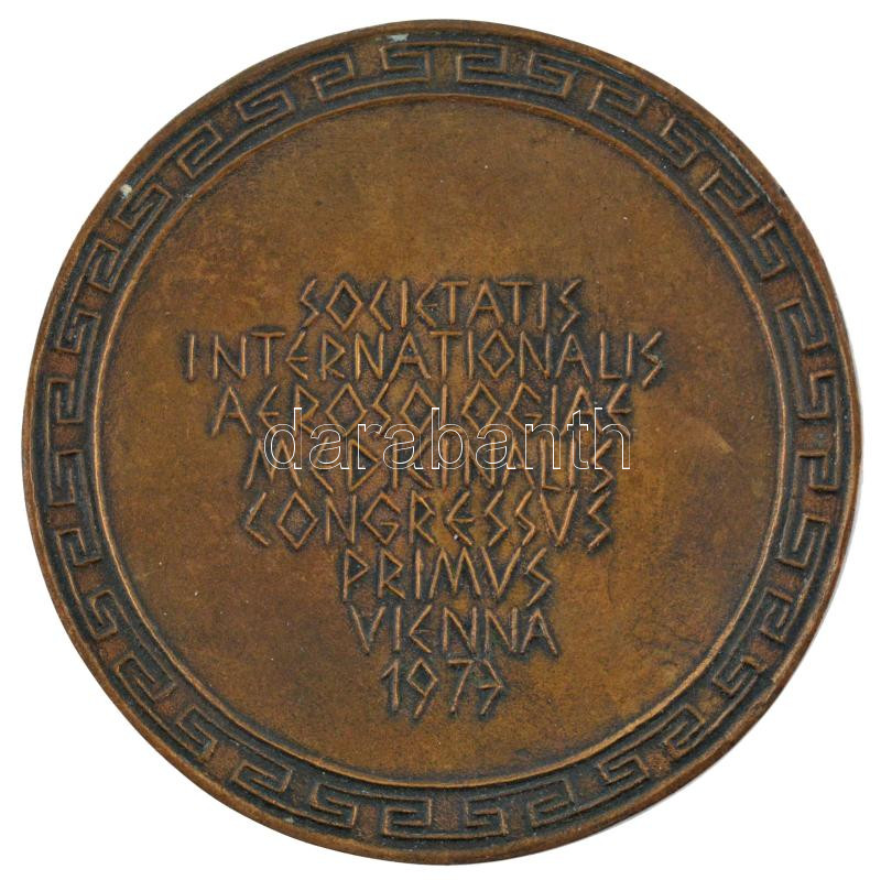 Ausztria 1973. 'Nemzetközi Aeroszológiai Társaság 1. Kongresszusa - Bécs' Br plakett (100mm) T:1 Hungary 1973. 'International Society of Aerosology - 1st Congress - Vienna' Br plaque (100mm) C:UNC