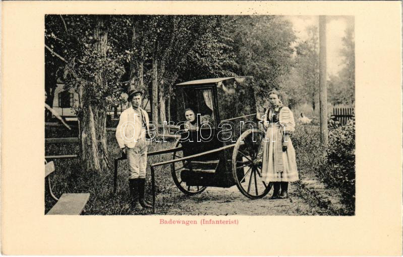 Pöstyén, Pistyan, Piestany; Fürdőkocsi / Badewagen (Infanterist) / spa carriage (non PC)