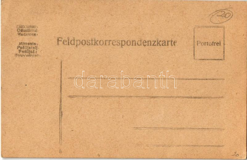1918 Feldpostkarte / Tábori Postai Levelezőlap / WWI Austro-Hungarian K.u.K. military field postcard (EK) - Image 2