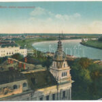 1917 Arad, Maros részlet madártávlatból. Vasúti levelezőlapárusítás 55. sz. 1915. / general view, Mures riverside (EB)