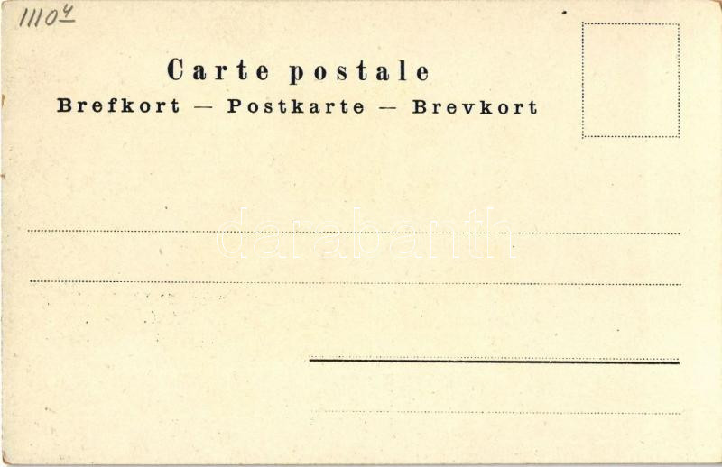Folklore art postcard. litho - Image 2