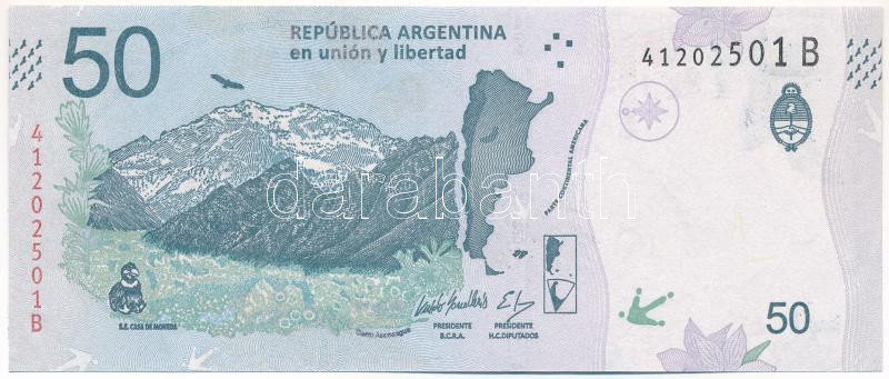 Argentína 2018. 50P T:I Argentina 2018. 50 Pesos C:UNC Krause P#363 - Image 2