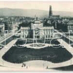 1897 (Vorläufer!) Zagreb, Agram, Zágráb; 3-részes kihajtható panorámalap / 3-tiled folding panoramacard (gyűrődés / crease)