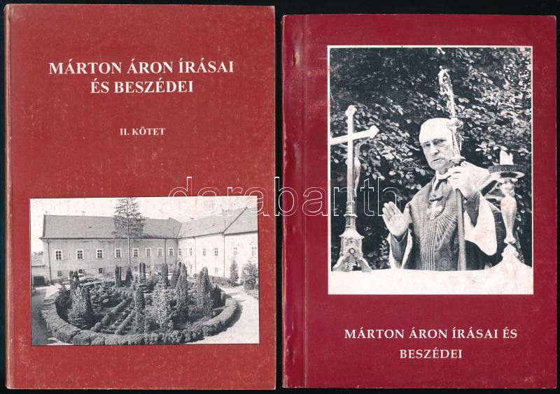 Márton Áron írásai és beszédei I-II. Gyulafehérvár, 1996-97, k.n.. Kiadói papírkötés, kissé kopott borítóval.