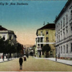 Zagreb, Agram, Zágráb; Trg Dr. Ante Starcevica / utca, gyógyszertár / square, street view, pharmacy (kis szakadás / small tear)