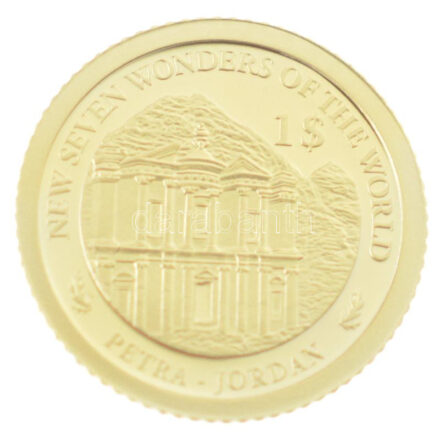 Salamon Szigetek 2013. 1$ Au 'A világ 7 új csodája - Petra' kapszulában (0,5g/0,585) T:PP Salamon Islands 2013. 1 Dollar 'New seven wonders of the world - Petra' (0,5g/0,585) C:PP