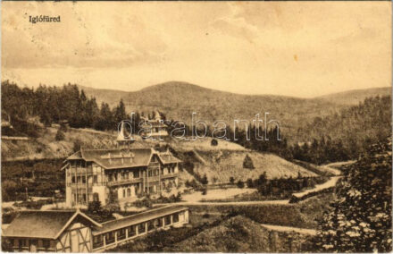1915 Iglófüred, Spisská Nová Ves Kupele, Novovesské Kúpele; nyaraló, szálloda. Stein Henrik kiadása / spa, villa, hotel (EK)