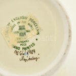 Zsolnay virágmintás porcelán váza, kézzel festett, jelzett, mázhajszálrepedésekkel, m: 18 cm - Image 3