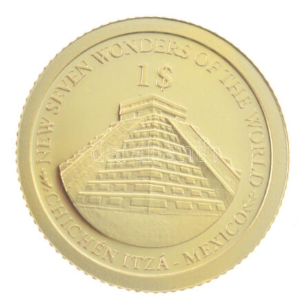 Salamon Szigetek 2013. 1$ Au 'A világ 7 új csodája - Chichén-Itzá' kapszulában (0,5g/0,585) T:PP Salamon Islands 2013. 1 Dollar 'New seven wonders of the world - Chichén-Itzá' (0,5g/0,585) C:PP