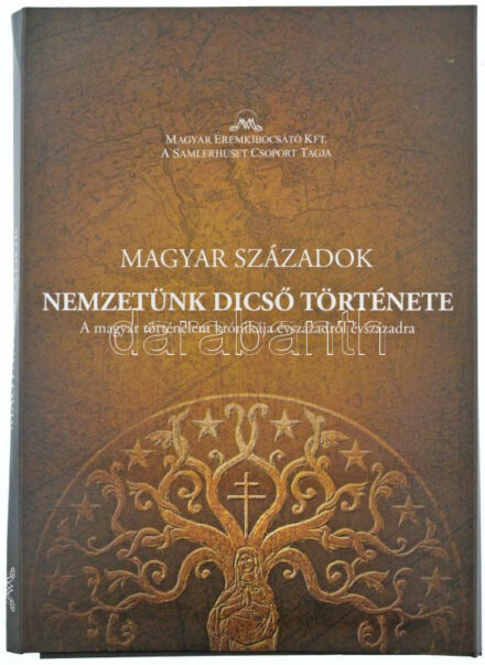 DN 'Magyar Századok' aranyozott Cu emlékérmek (11xklf) + 'Munkácsy Mihály: Honfoglalás' aranyozott, multicolor Cu emlékérem + 'Honfoglalás' jelzett Au emlékérem, a sorozat gyűjtői mappájába rendezve, 11db tanúsítvánnyal,