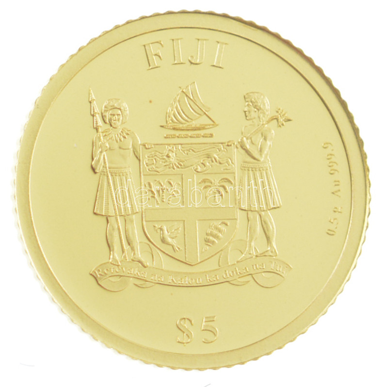 Fiji 2020. 5$ Au 'Beethoven születésének 250. évfordulója' kapszulában (0.5g/0.999) T:PP Fiji 2020. 5 Dollar Au '250. Anniv. birthday of Ludwig van Beethoven' in capsule (0.5g/0.999) T:PP