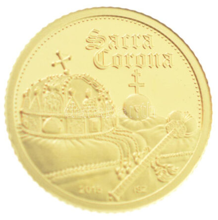 Cook-szigetek 2015. 1$ Au 'Szent Korona' Szign:ifj. Szlávics László (0,5g/0,999) T:PP Cook Island 2015. 1 Dollar Au 'Sacra Corona' Sign.:ifj. Szlávics László (0,5g/0,999) C:PP